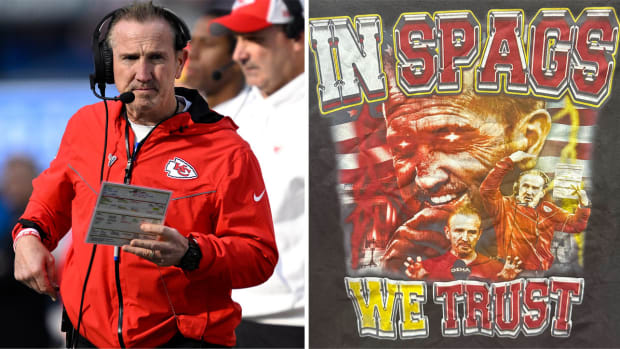 Kansas City's defensive players honored defensive coordinator Steve Spagnuolo by wearing this T-shirt after the Chiefs' win over the Ravens in the AFC championship.